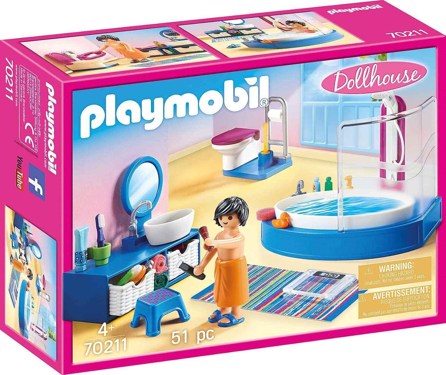 Originale PLAYMOBIL Dollhouse 70211 - Bagno