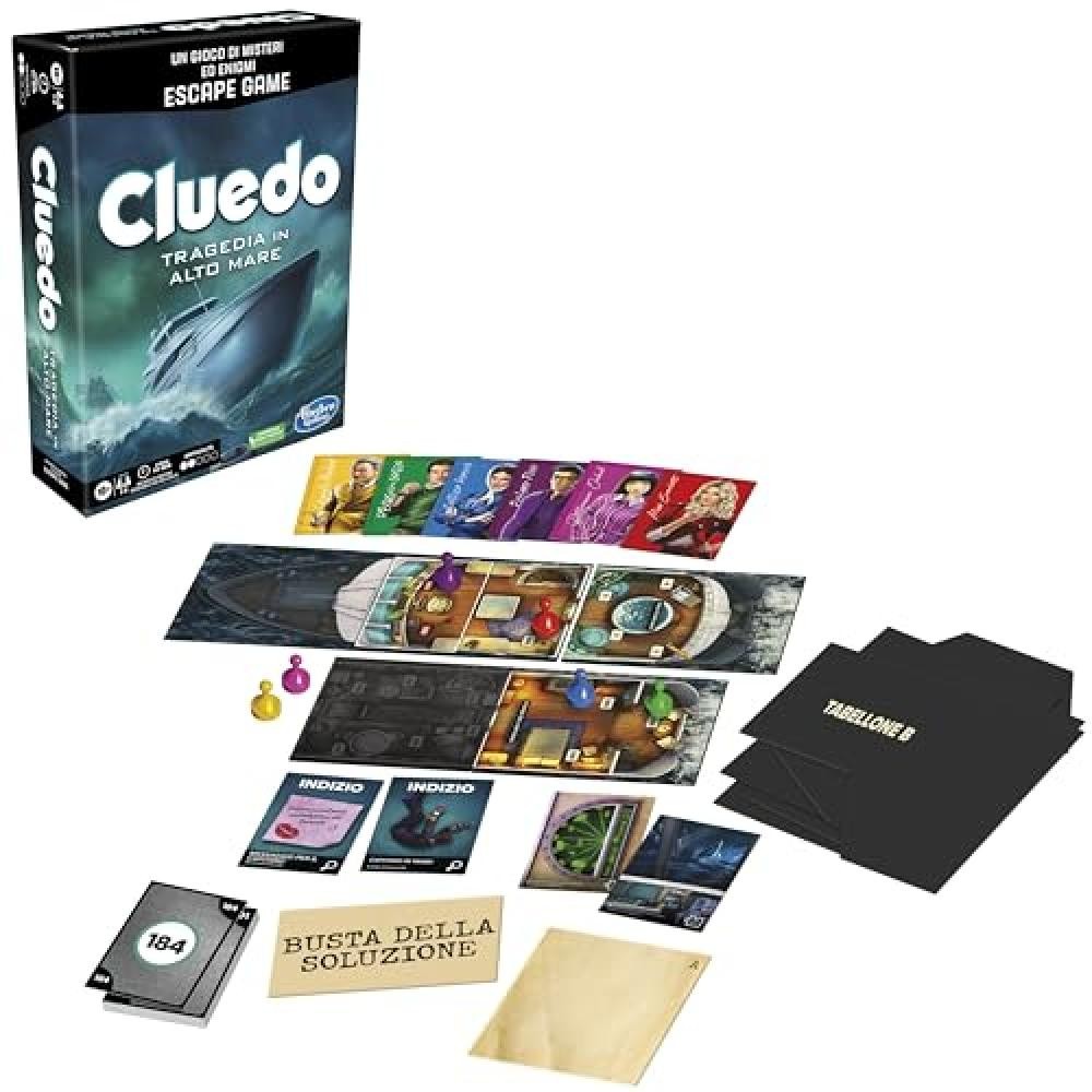 Hasbro Gaming Cluedo - Sabotage on the High Seas Gioco da tavolo, Cluedo Gioco c