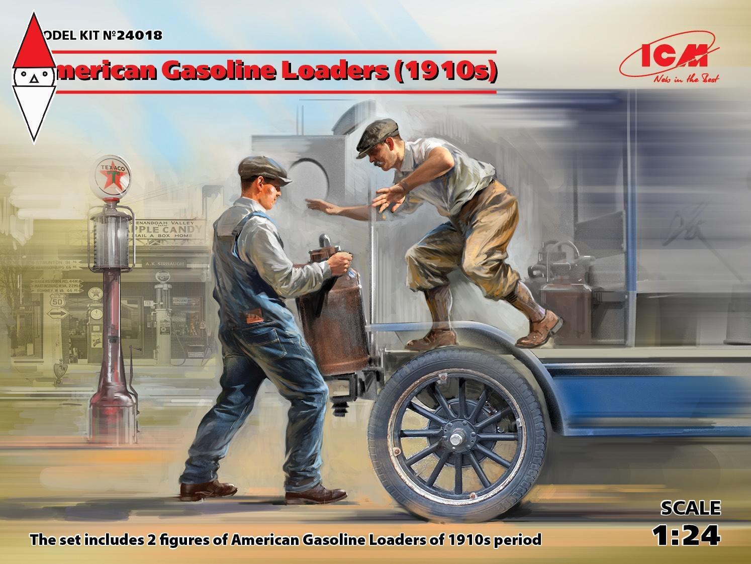 ICM 1/24 AMERICAN GASOLINE LOADERS (1910S) (2 FIGURES) (NEW MOLDS)
