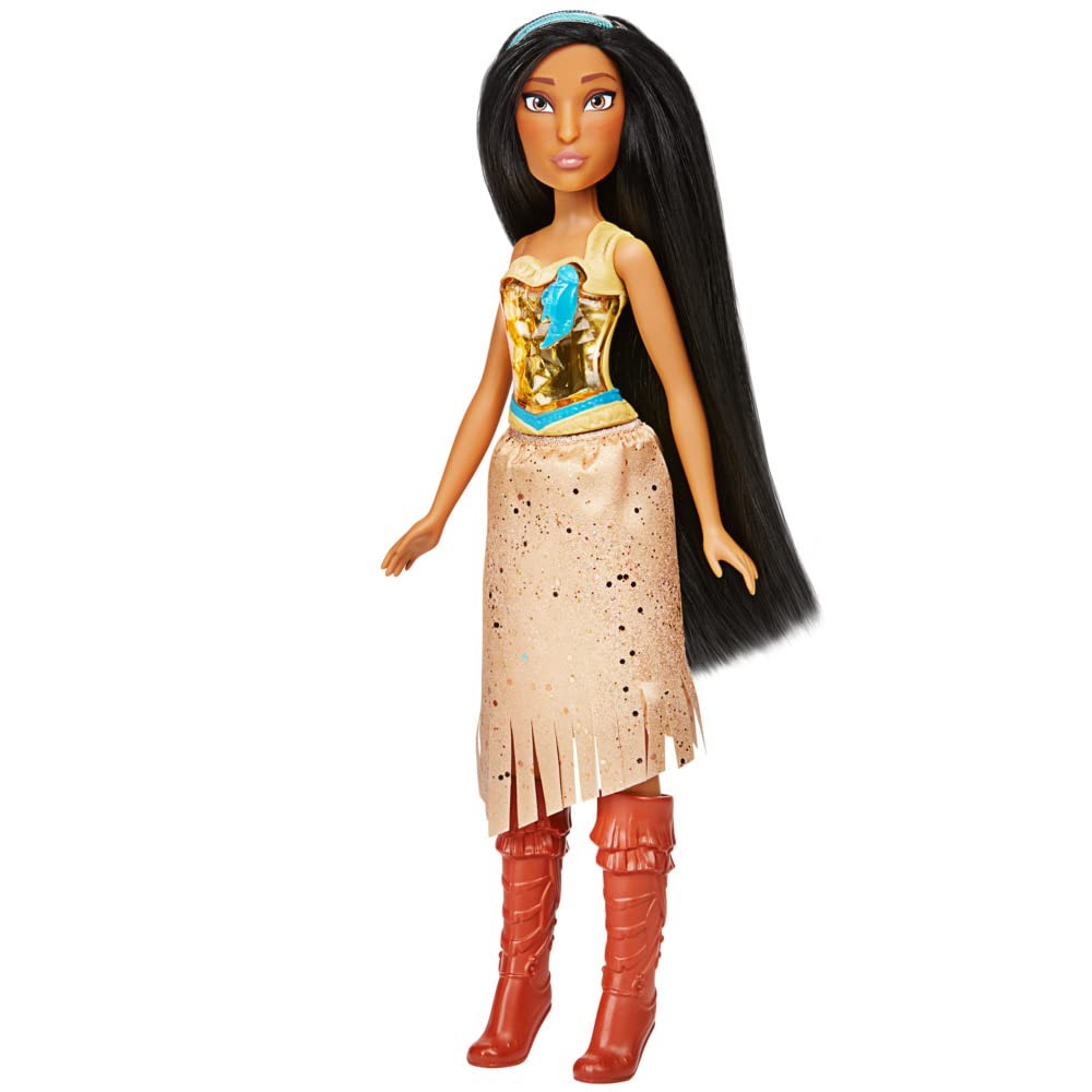 Disney Princess Royal Shimmer, Bambola di Pocahontas, Fashion Doll con Gonna e A