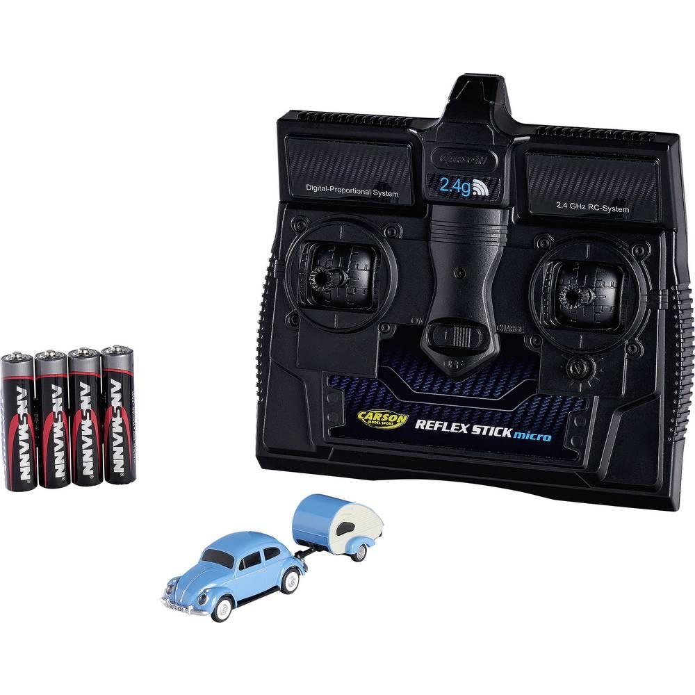Carson Modellsport 500504148 VW Käfer mit Anhänger 1:87 Automodello Elettrica