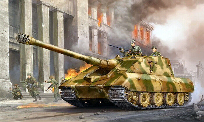 German Super Heavy Jagdpanzer E-100 Tank Carro Armato Plastic Kit 1:35 Model