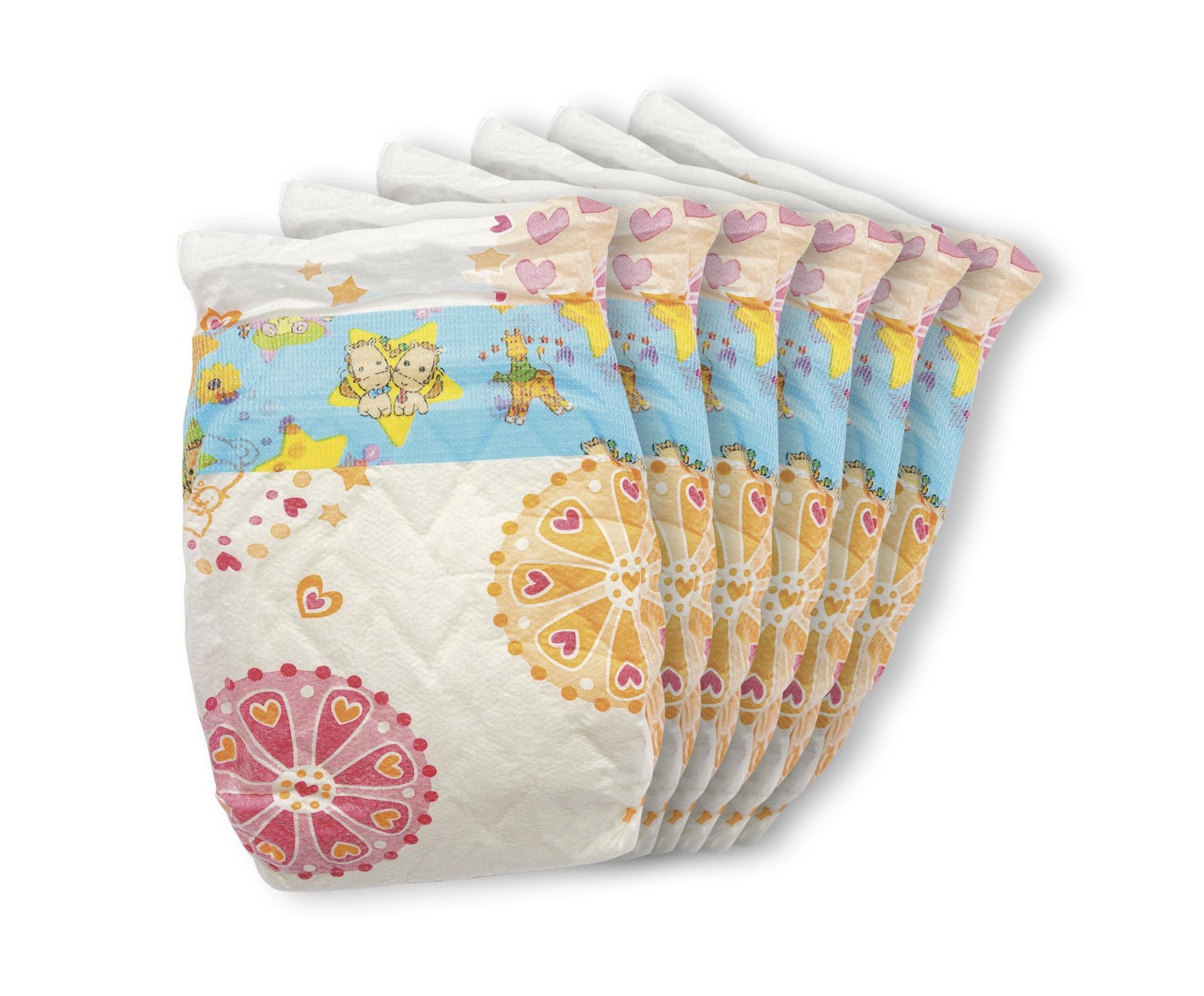 Heless 6635 Doll Nappies Pack of 6 Size 35-50cm