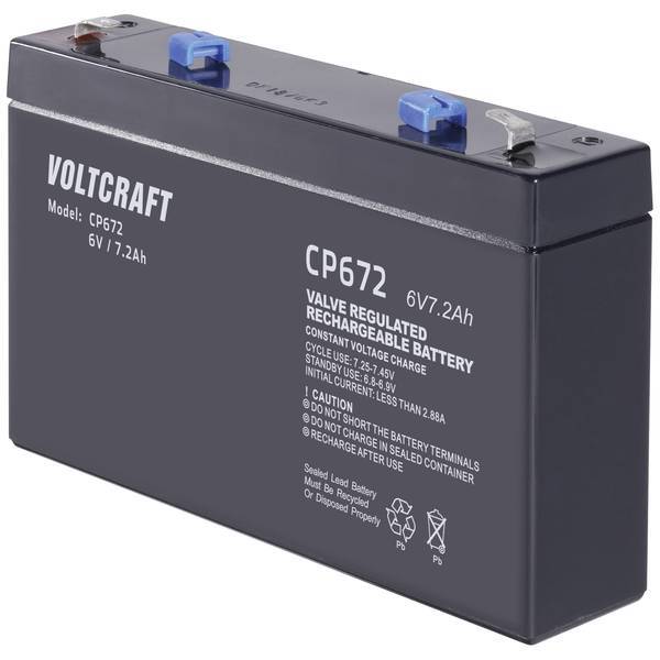 VOLTCRAFT CE6V/7AH VC 12713945 BATTERIA AL PIOMBO 6 V 7.2 AH PIOMBO-AGM L X A