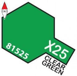 ACRILICO MODELLISMO TAMIYA MINI 10ML X-25 CLEAR GREEN