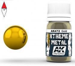VERNICE METALLICA MODELLISMO AK INTERACTIVE XTREME METAL GOLD