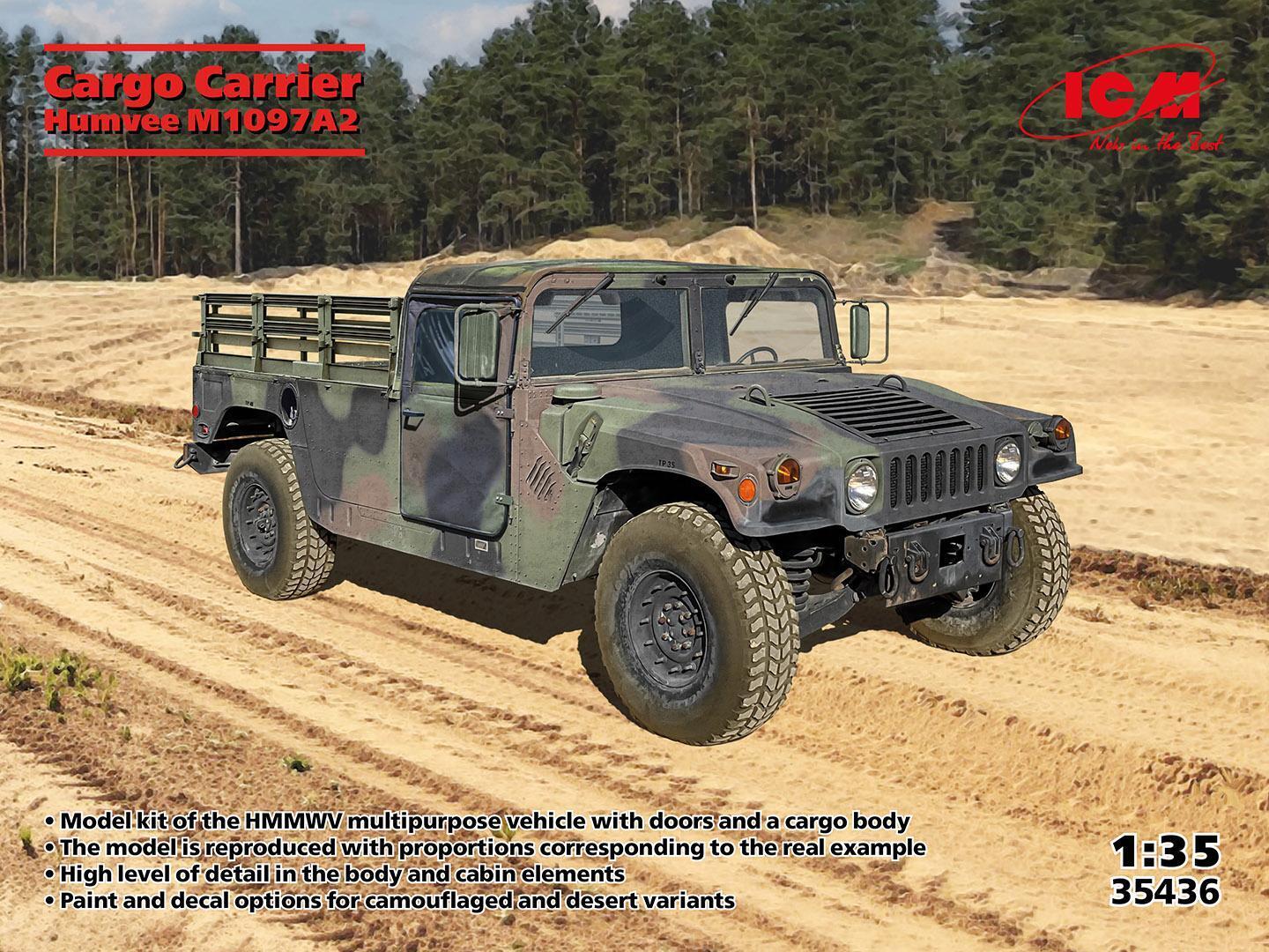 1:35 ICM KIT Humvee M1097A2 Cargo Carrier Kit ICM35436