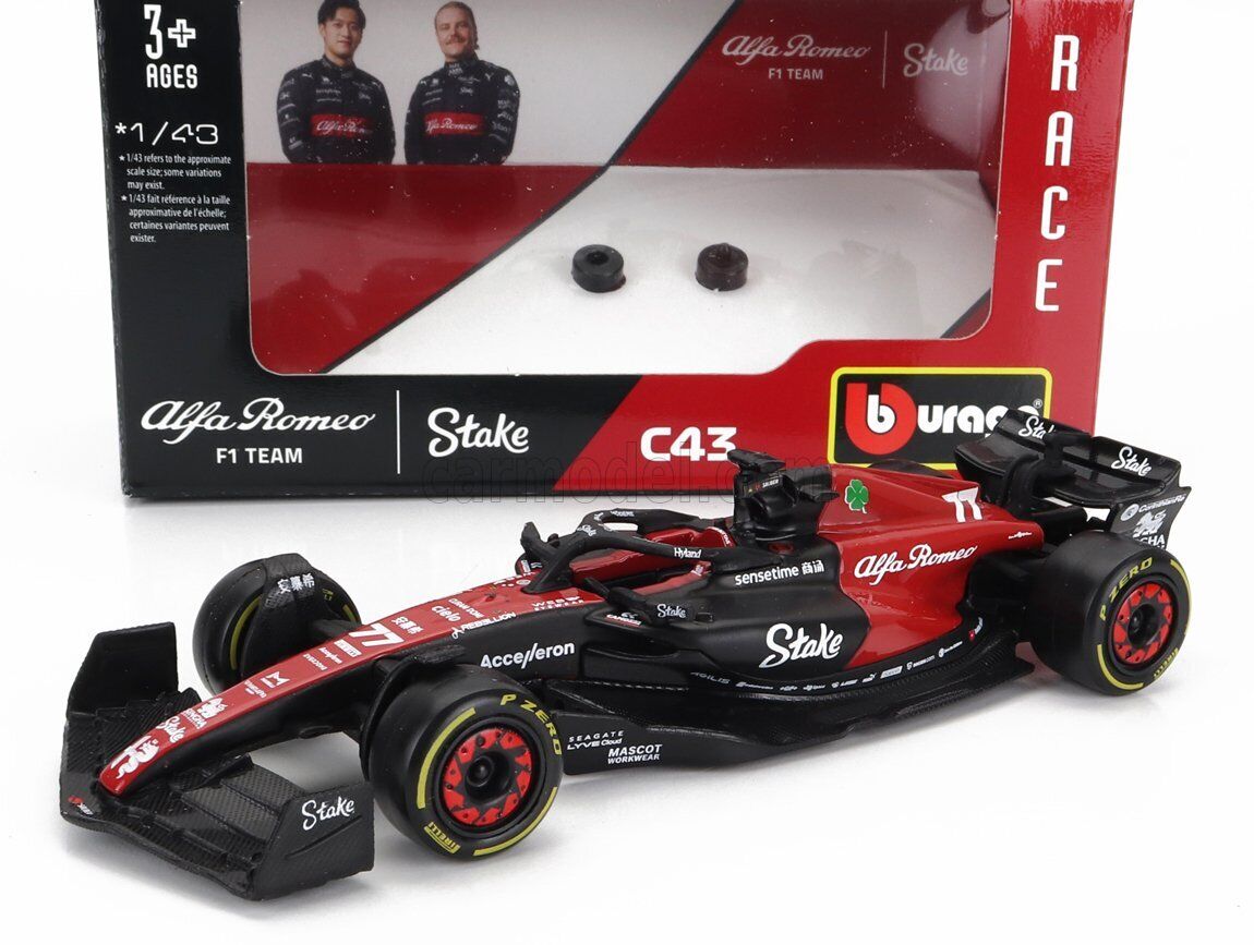 MODELLINO AUTO STATICO DIECAST ALFA ROMEO F1 C43 BOTTAS 2023 MODELLISMO 1/43