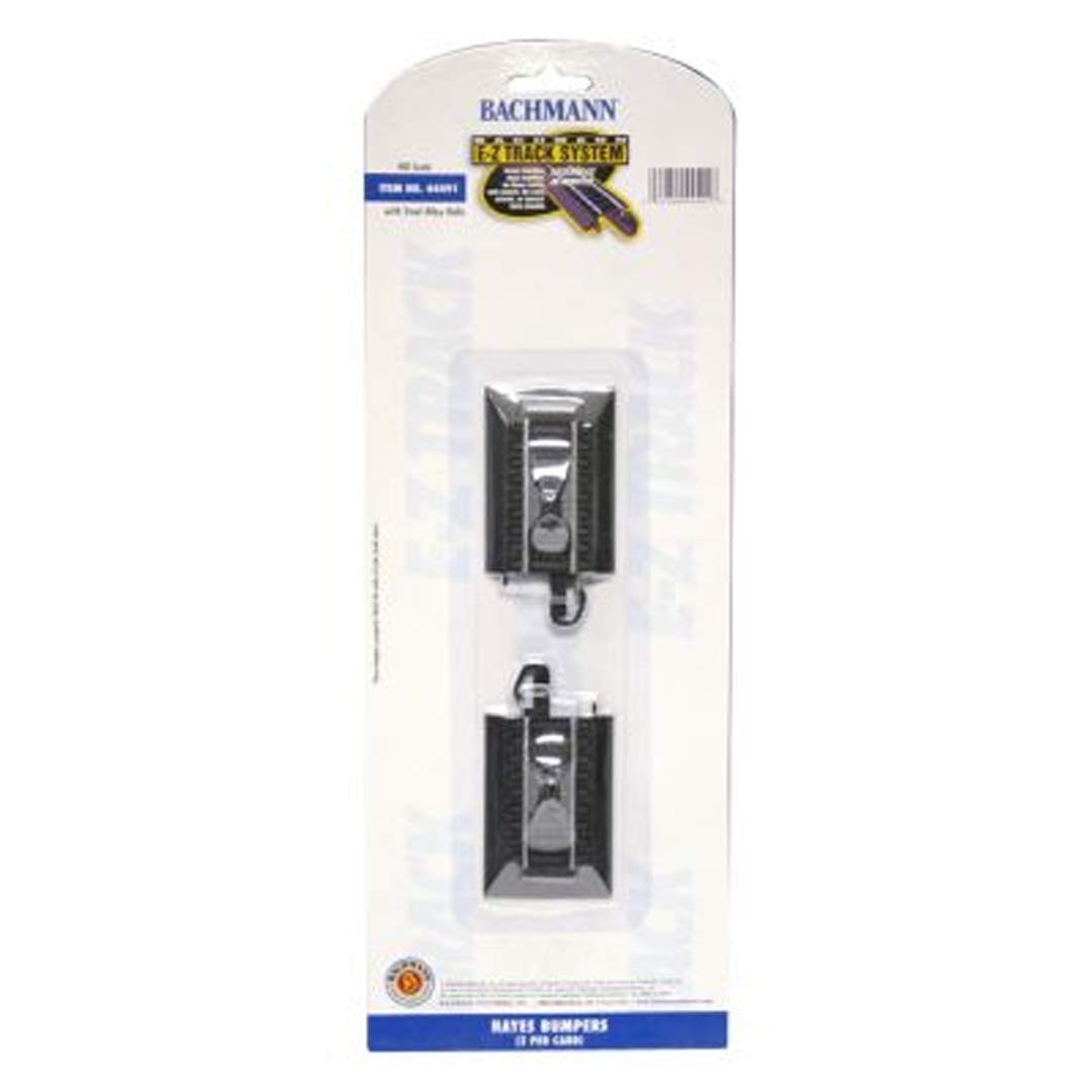 E-Z Track(R) w/Steel Rail & Black Roadbed - Hayes Wheel Stops (Track Bumpers) pk
