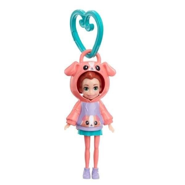 Polly Pocket ciondolo bambola viola 7,5 cm