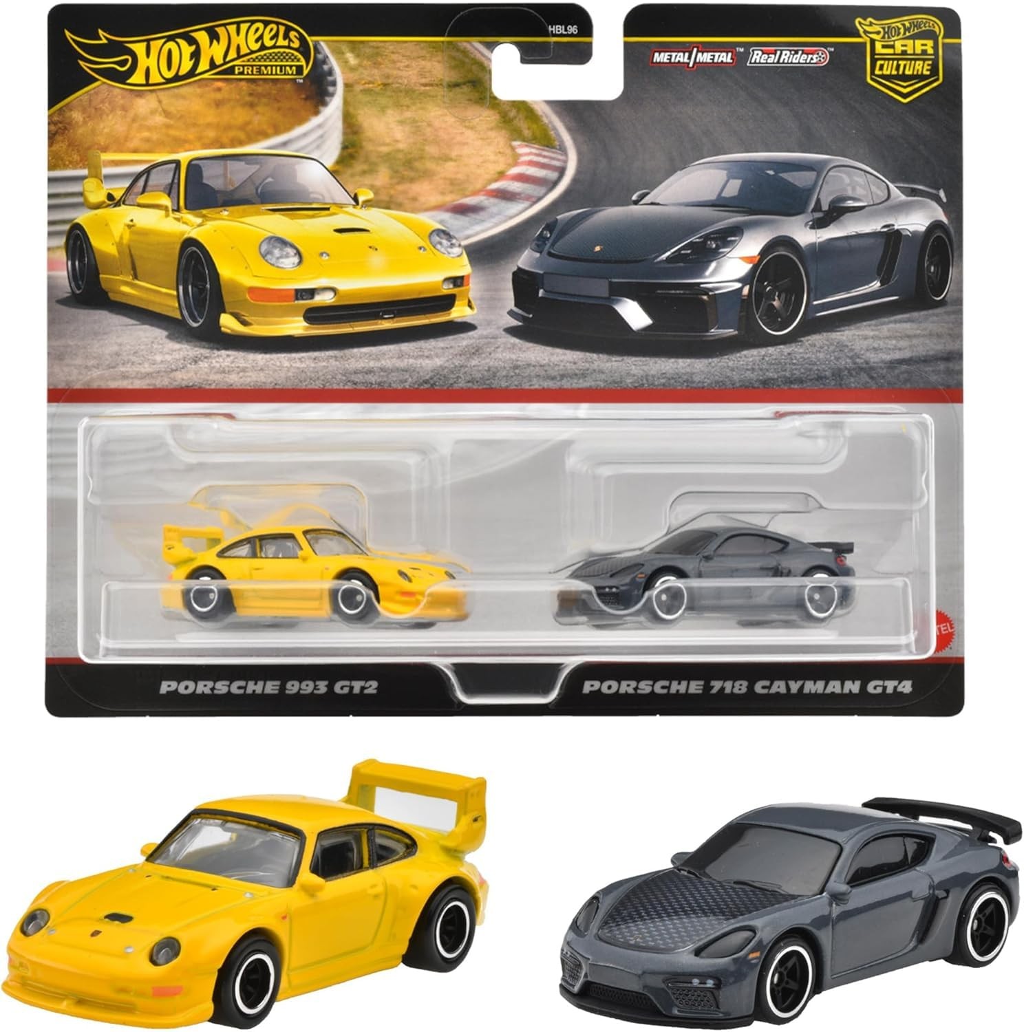 Hot Wheels - Premium Car Culture - Real Riders (Porsche 993 GT2 & Porschr 718 Ca