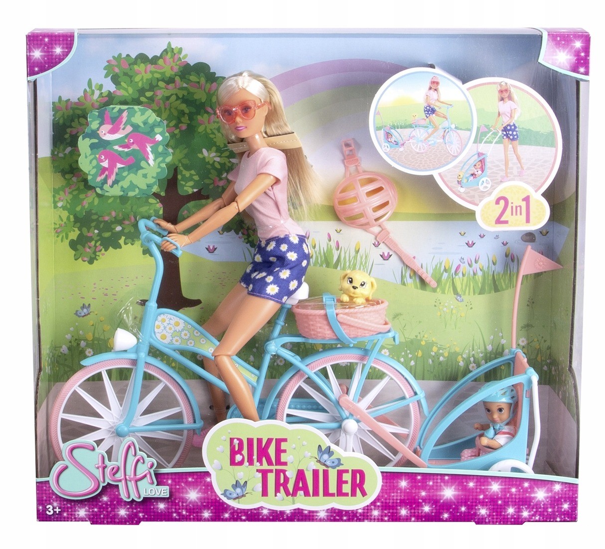 Bambola Steffi in bicicletta