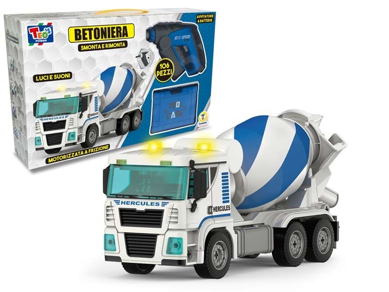 TEOREMA BETONIERA SMONTA E RIMONTA CON TRAPANO LUCI E SUONI 106 PZ 67312