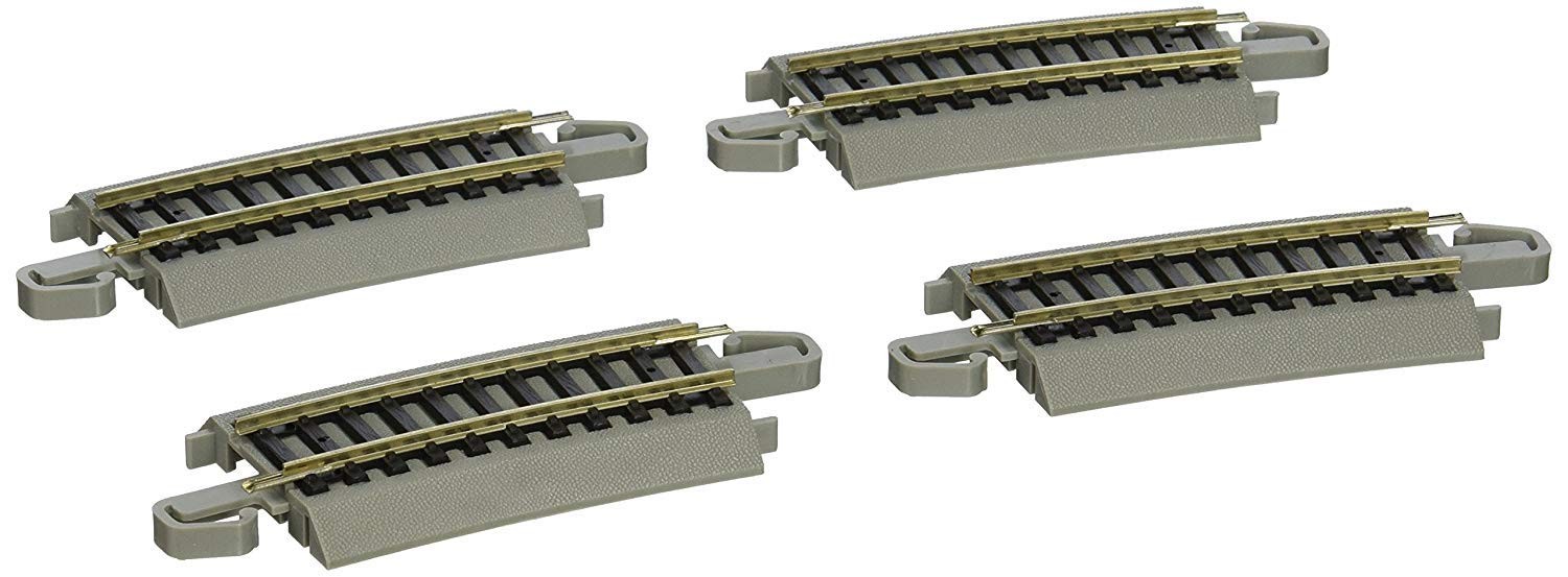 Bachmann Trains - Snap-Fit E-Z TRACK ONE-THIRD SECTION 18” RADIUS CURVED (4/card