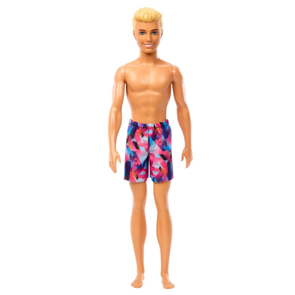 Barbie Beach Dolls in Graphic Swimsuit and X-Large Swimsuit, Ken