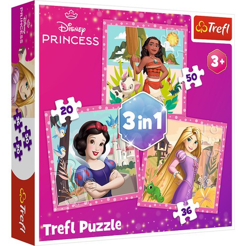 Puzzle 3 in 1 Bellissimi fiori Principessa Disney 34875