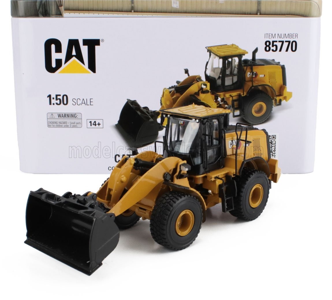 CATERPILLAR - CAT950 RUSPA GOMMATA - SCRAPER TRACTOR WHEEL LOADER - YELLOW BLACK