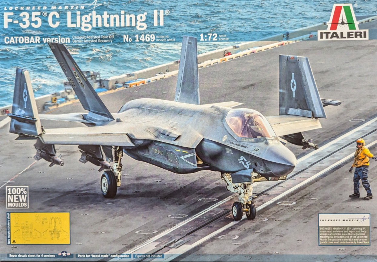 ITALERI 1:72 KIT AEREO LOCKHEED MARTIN F-35 C LIGHTNING II CATOBAR VERSION  1469