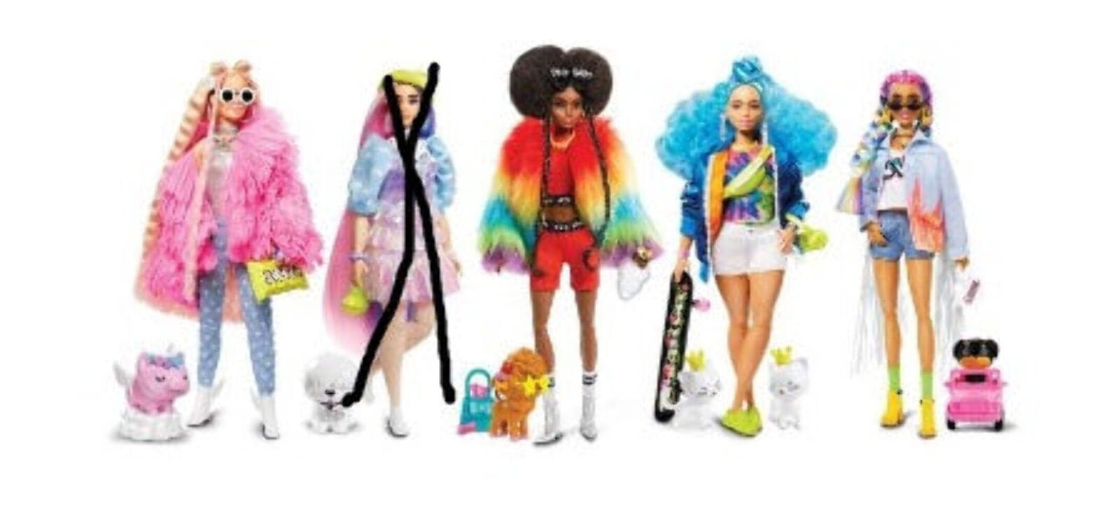 MT-GRN27 BAMBOLA BARBIE EXTRA(4 VARIANTI)