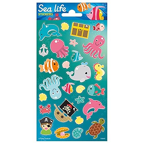 FUNNY PRODUCTS, 100640 Marine Stickers, Multi-Colour