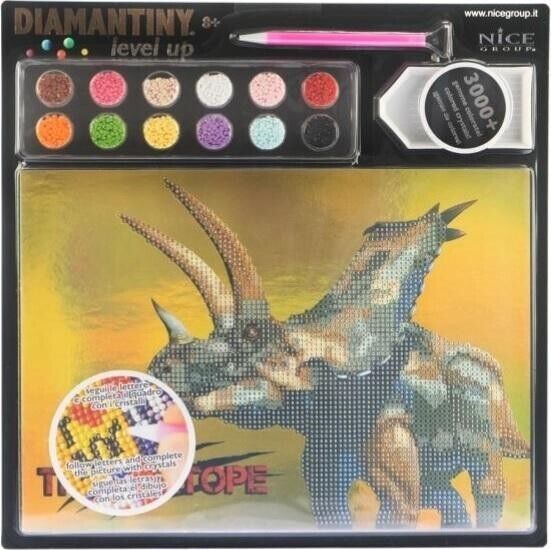 Mosaico diamantato Level Up - Triceratopo