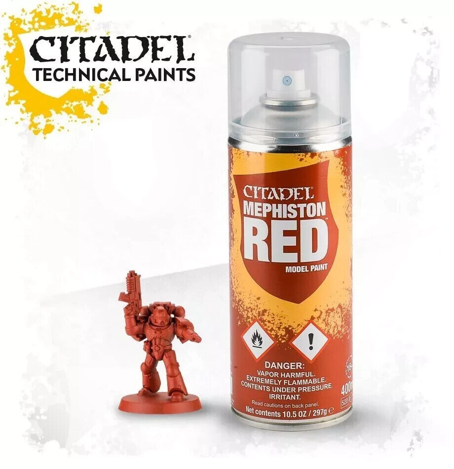 SPRAY ROSSO MEPHISTON RED Citadel 400 ml paint base Games Workshop