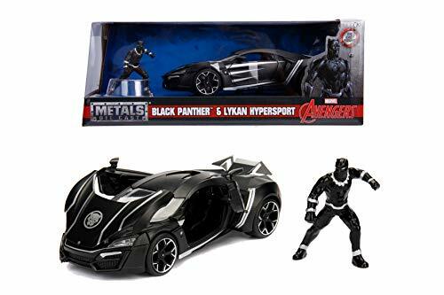 JADA TOYS MARVEL 1:24 DIE CAST AUTO LYKAN HYPERSPORT & BLACK PANTHER  253225004
