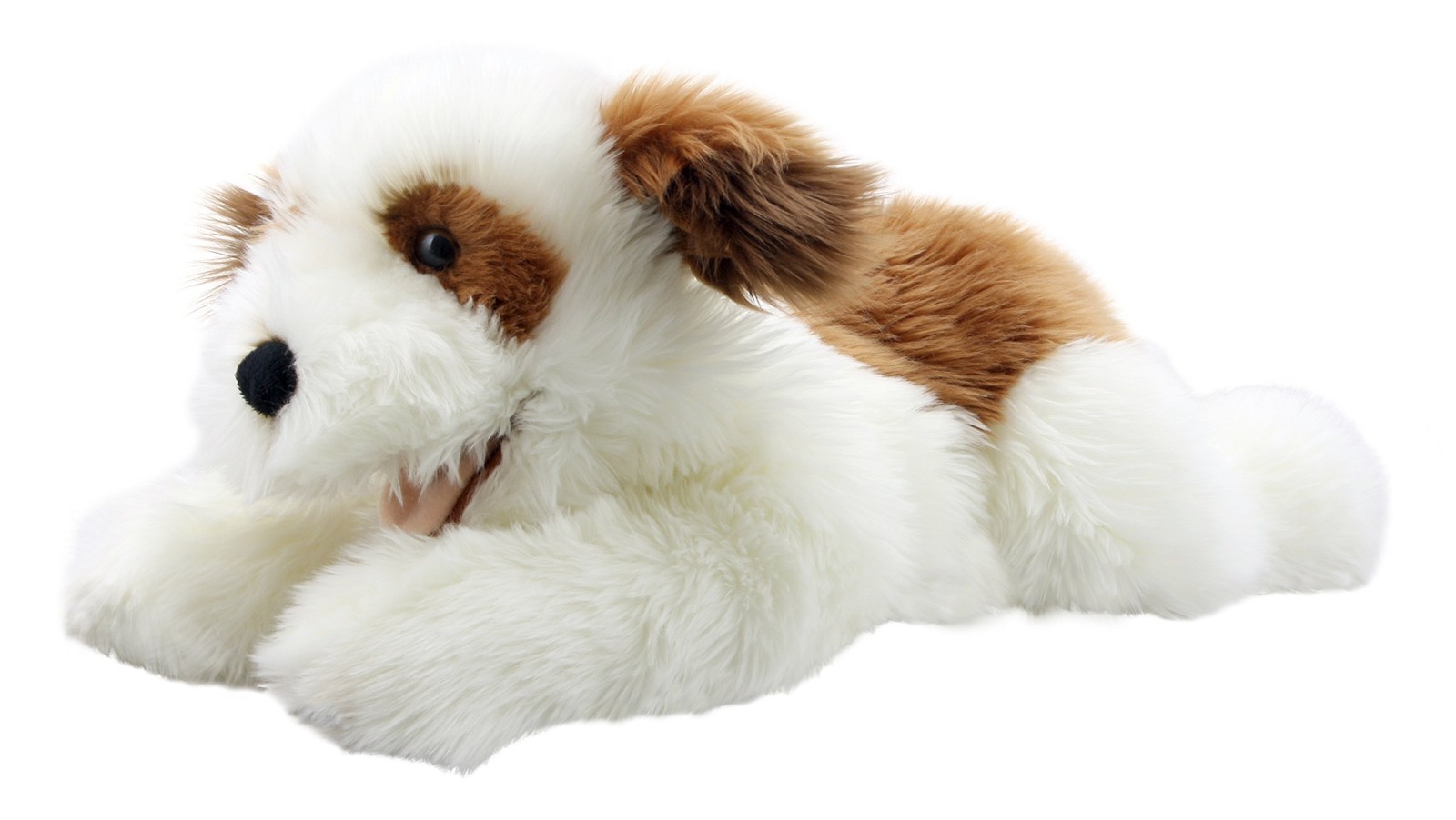 The Puppet Company - Playful Puppies - Brown & White Dog Hand Puppet - PC003008