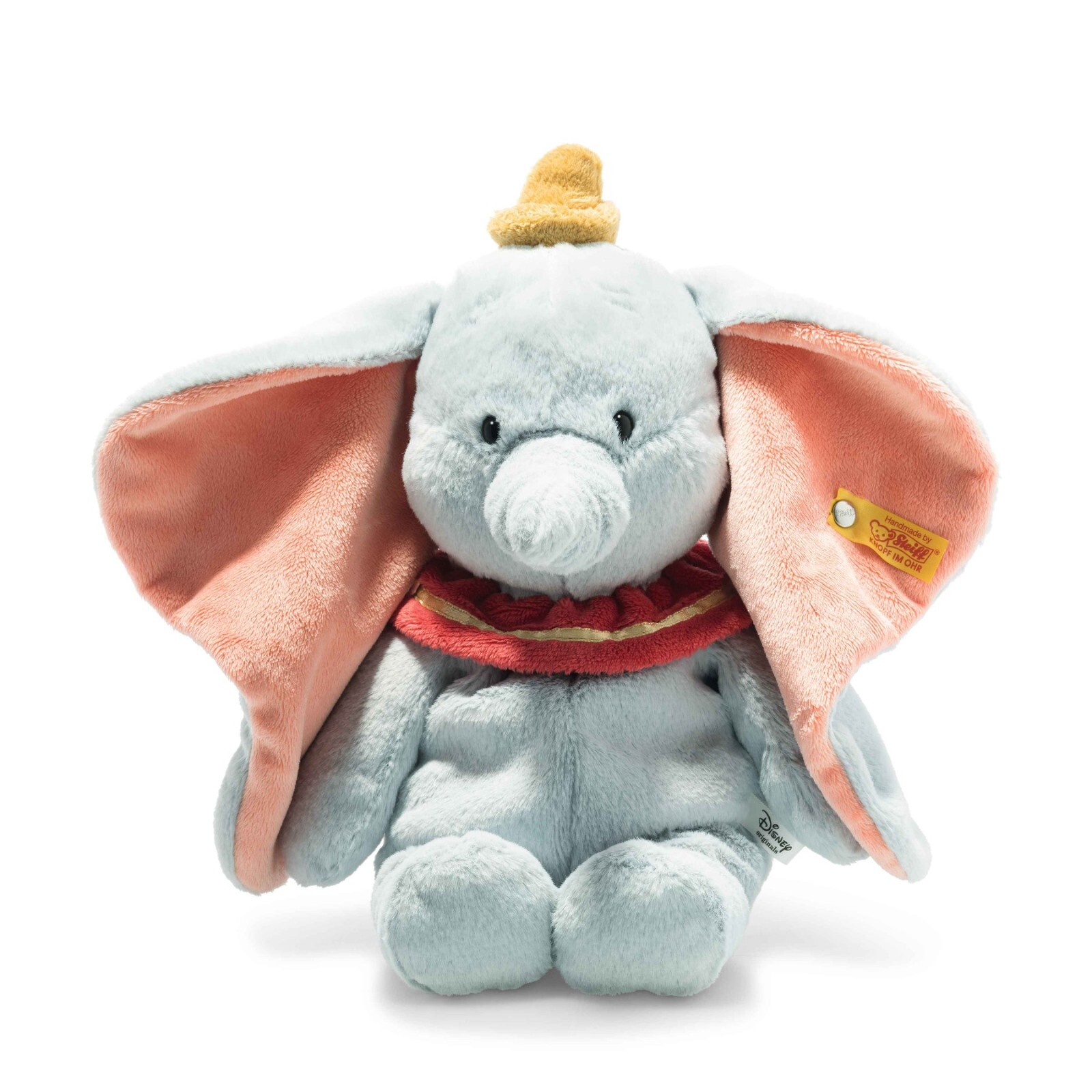 Peluche Elefante Dumbo 30 Cm Blu Chiaro E Rosa - Steiff Friends Disney 024559