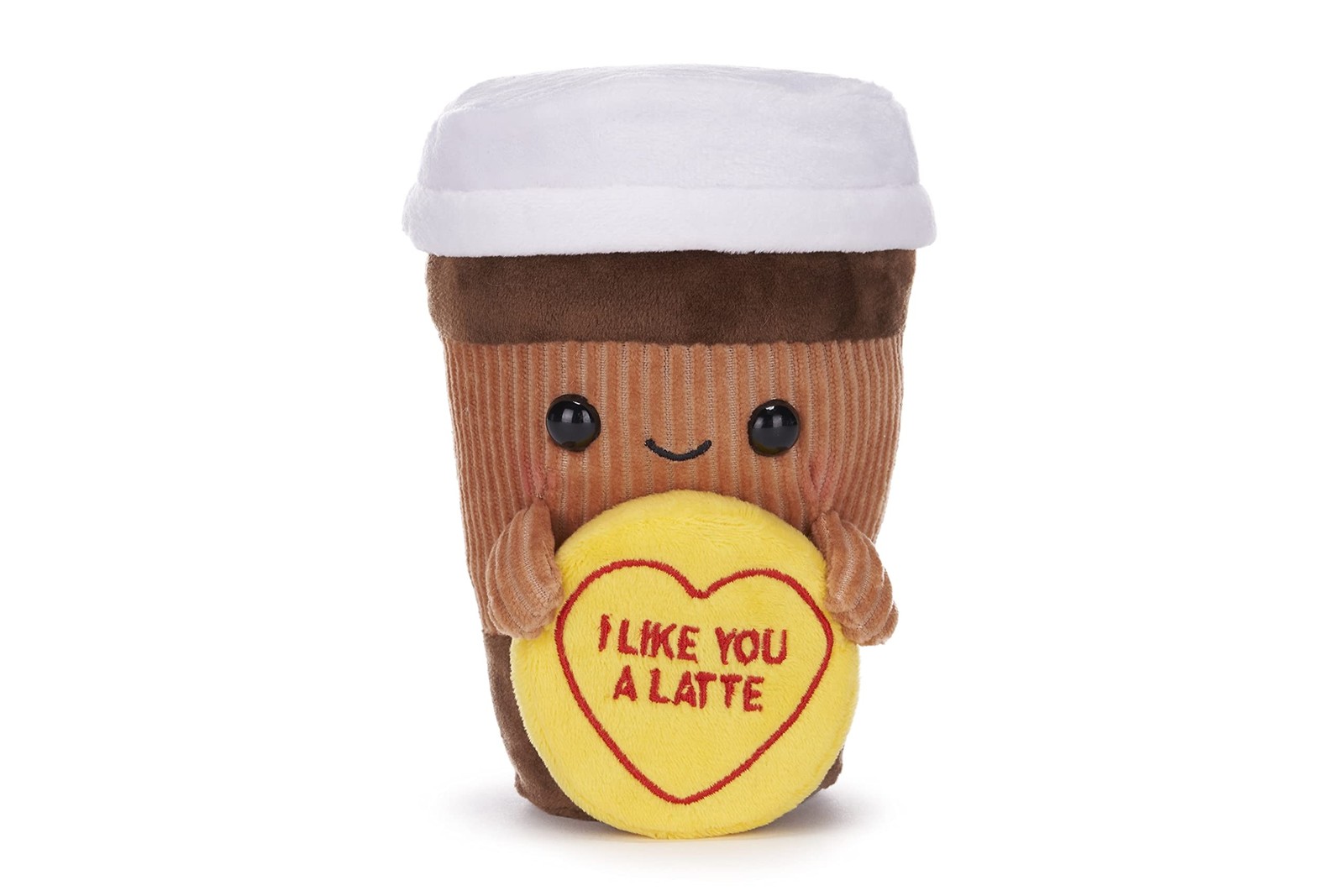 Swizzels Love Hearts 18cm "I LIKE YOU A LATTE" Coffee Cup Plush Soft Toy Gift