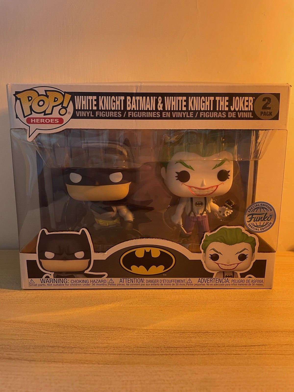 Funko Pop White Knight Batman & White Knight The Joker -2 Pack-Special Ediction