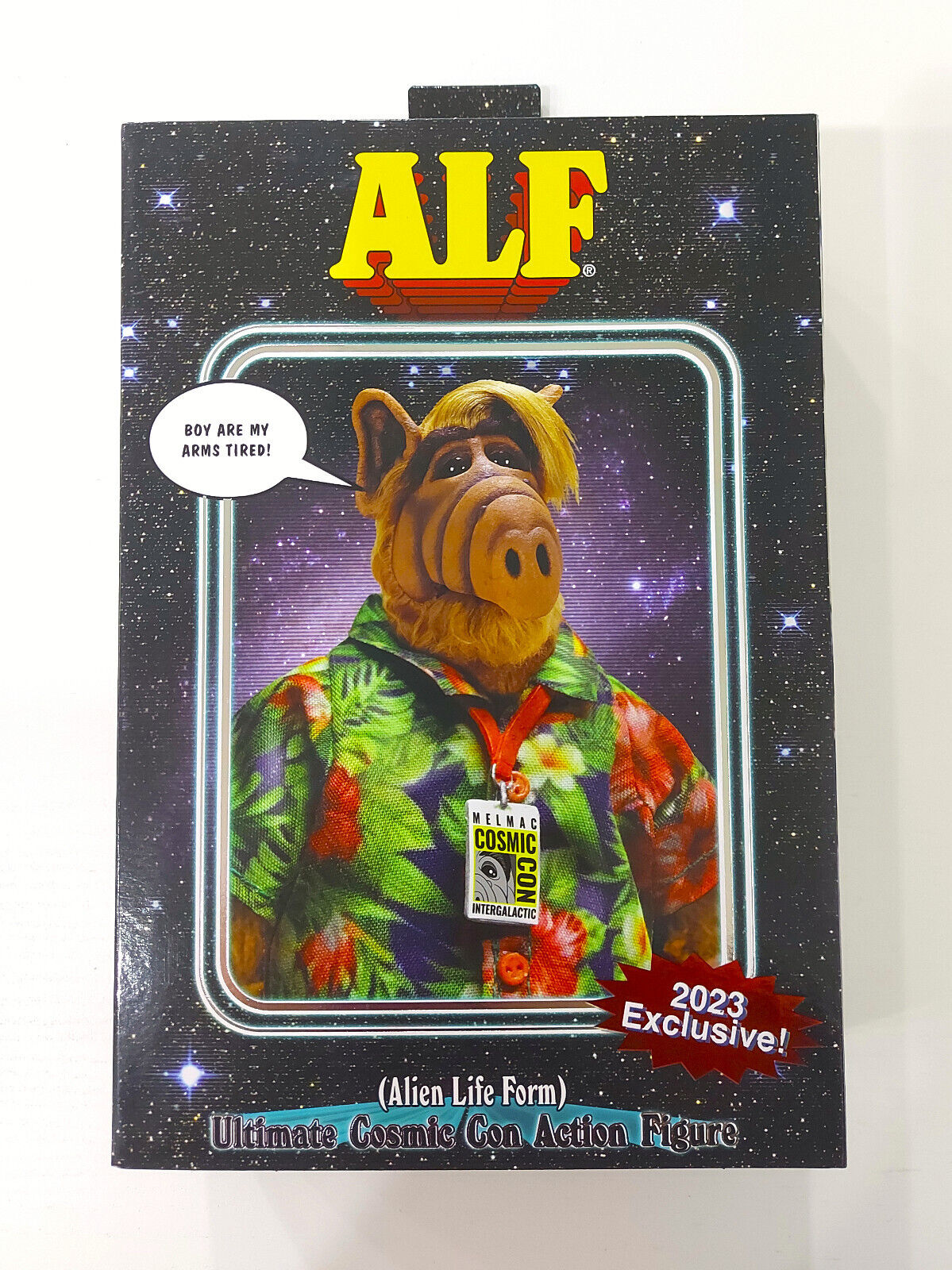 Ultimate Cosmic Con Alf Alien life Form NECA Action Figure SDCC 2023 Sandiego