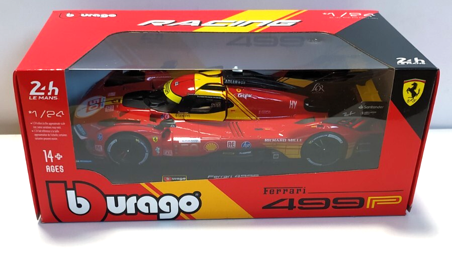 BURAGO RACING 1:24 AUTO FERRARI 499P #50  24H LE MANS CHAMPION 2024 ART 18-26312