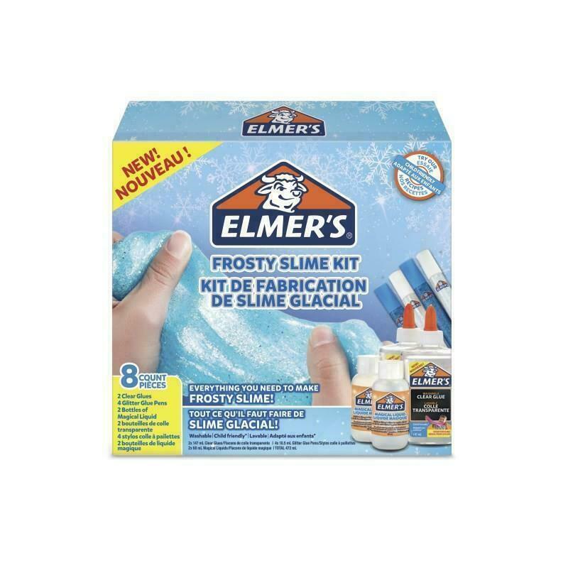 ELMER'S Kit Per Slime Frosty, Colla Vinilica Trasparente, Penne Con Colla Glitte