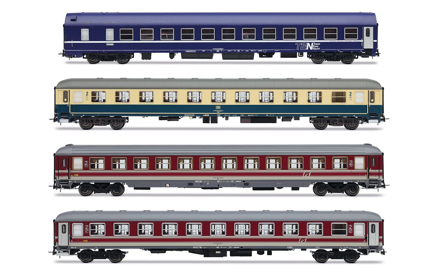 HORNBY HR4374  SET DI 4 CARROZZE "ITALIEN-HOLLAND EXPRESS"