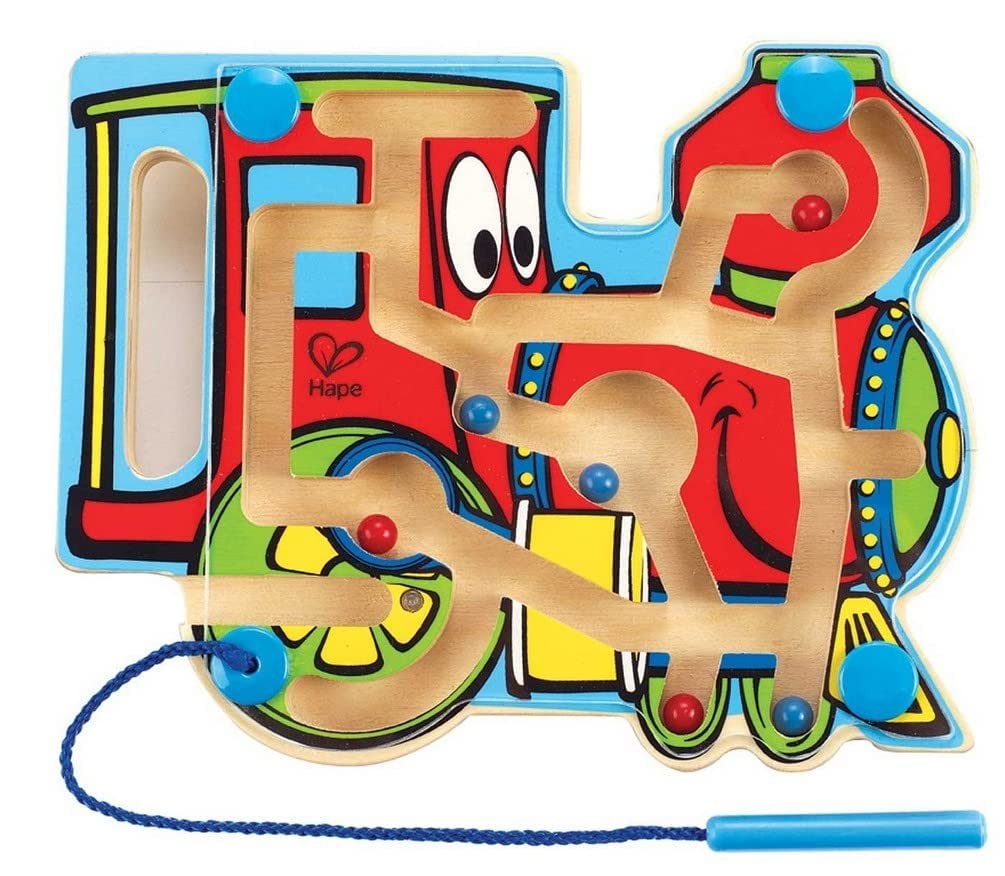 Hape E1701 Choo Choo Tracks - Wooden Train Magnetic Maze Choo Choo Tracks Train
