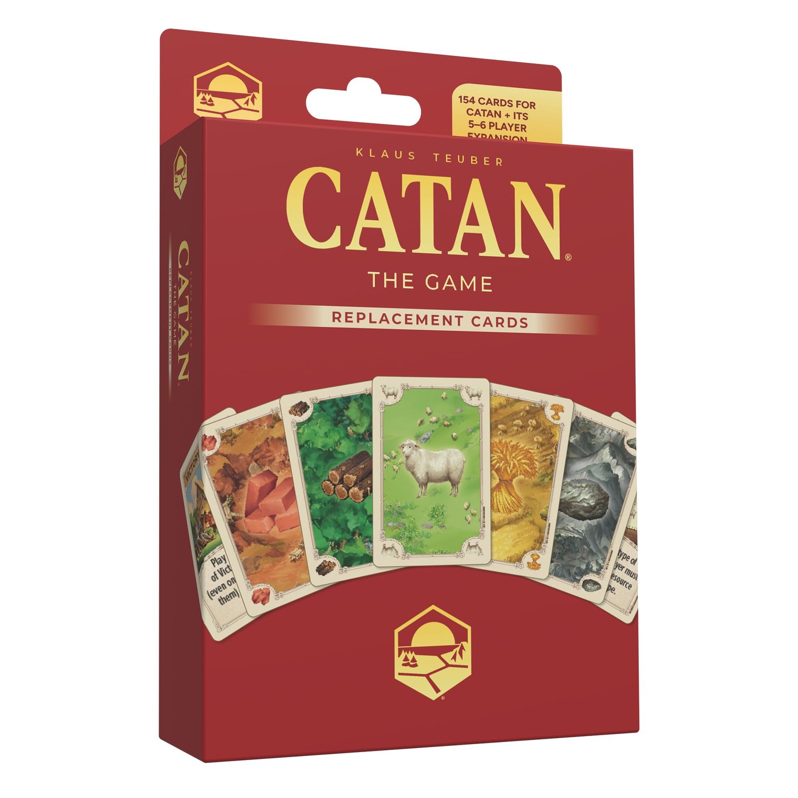 CATAN Base Game Card Accessory (6th Edition) Complete Replacement Set with 95 Re
