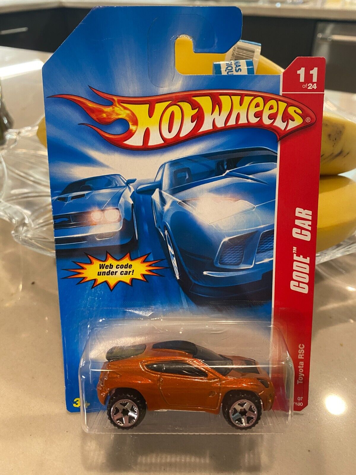 2007 Hot Wheels #95 Codice Auto 11/24 Toyota RSC Arancione Variante W/ Cromo