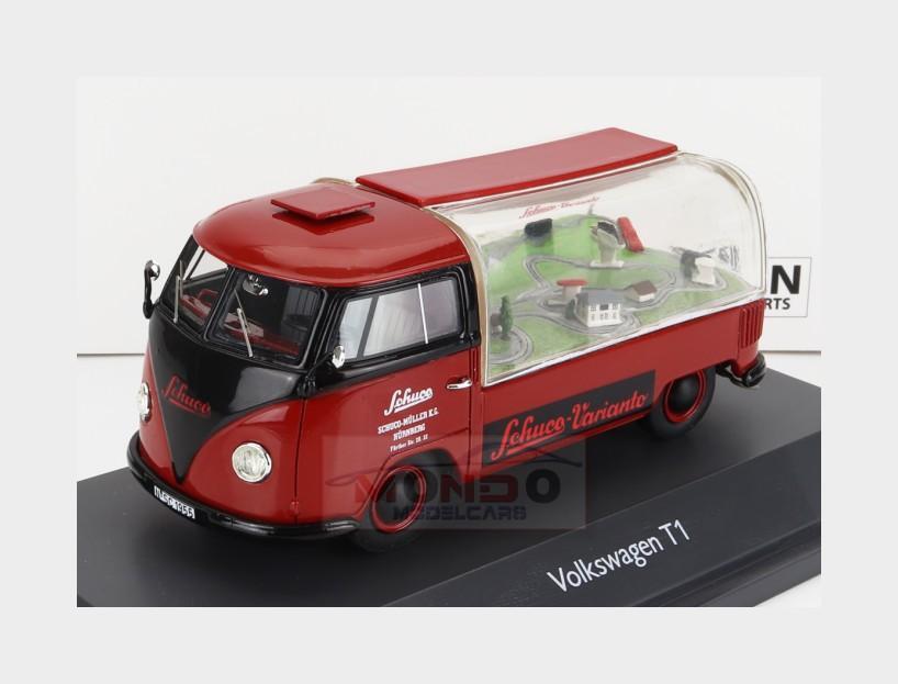 1:43 SCHUCO Volkswagen T1A Schuco Varianto 1964 Red Black 450916200