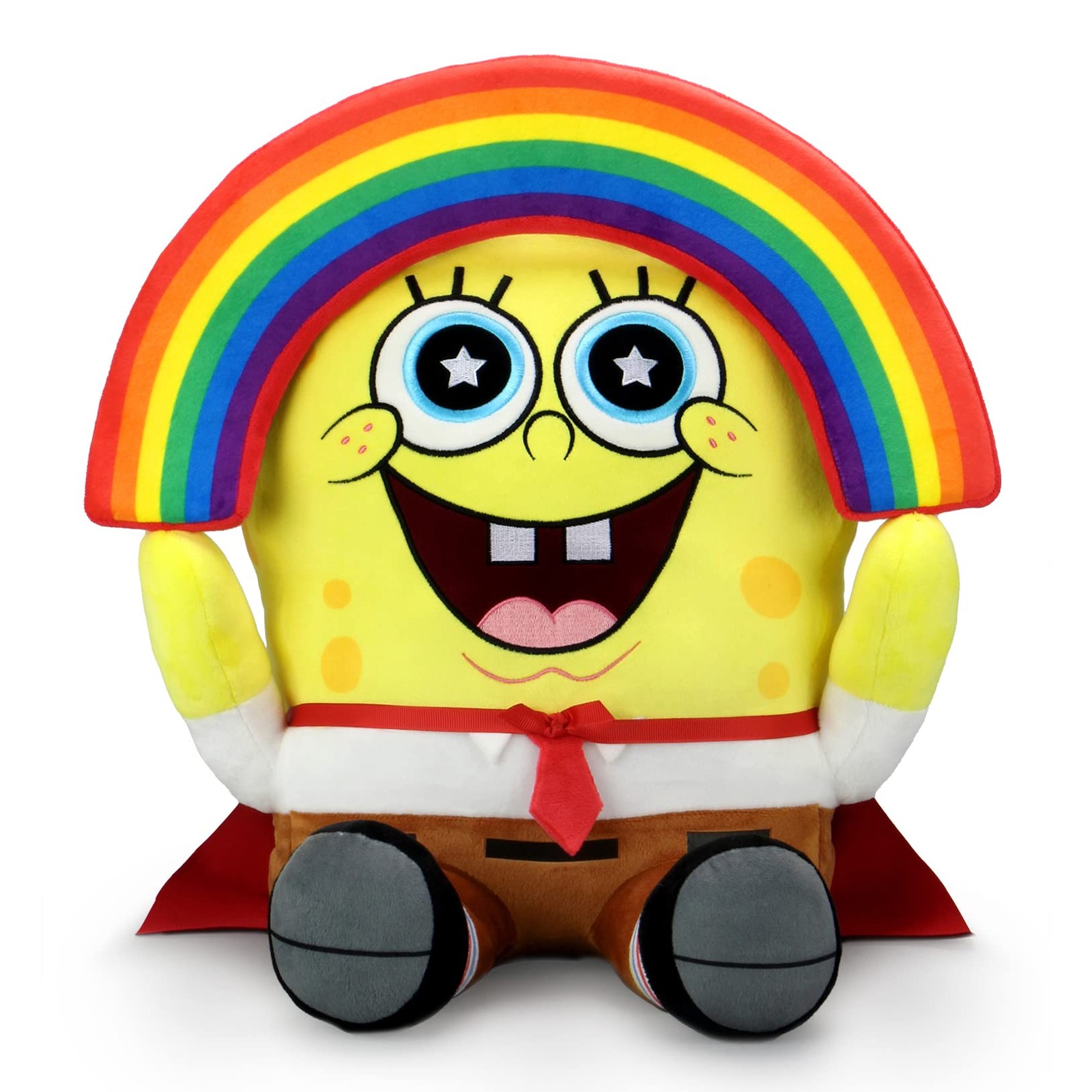 Rubies Plush Bob Sponge Rainbow Hugme Vibrating Kidrobot, bambola di peluche, pe