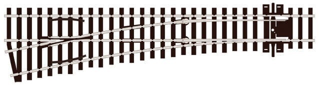 PECO SL-U1196 Calibro di Oo Codice 75 Scazzone Rail Raggio Medio Mano Sinistra A