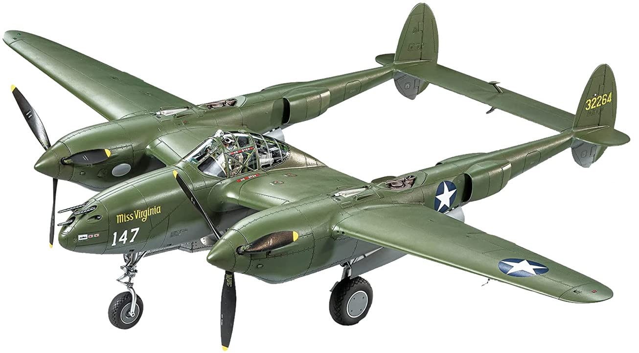 Tamiya 300061120 1:48 US P-38 F/G Lightning, riproduzione fedele all'originale,