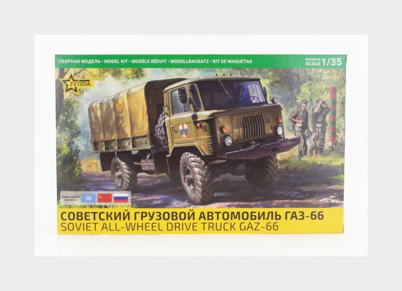 1:35 ZVEZDA Gaz 66 Truck 2-Assi Military Kit ZS3707