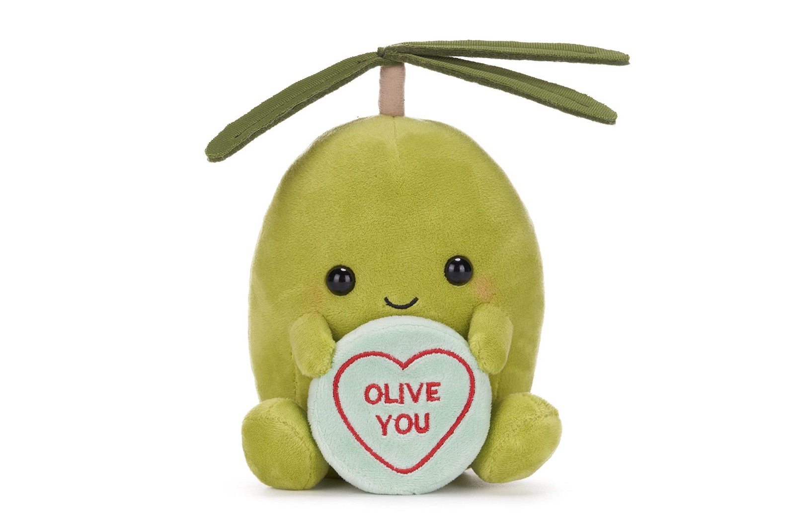 Swizzels 38013 Love Hearts 18CM (7-inches) Ollie Olive You Plush Soft Toy, Green