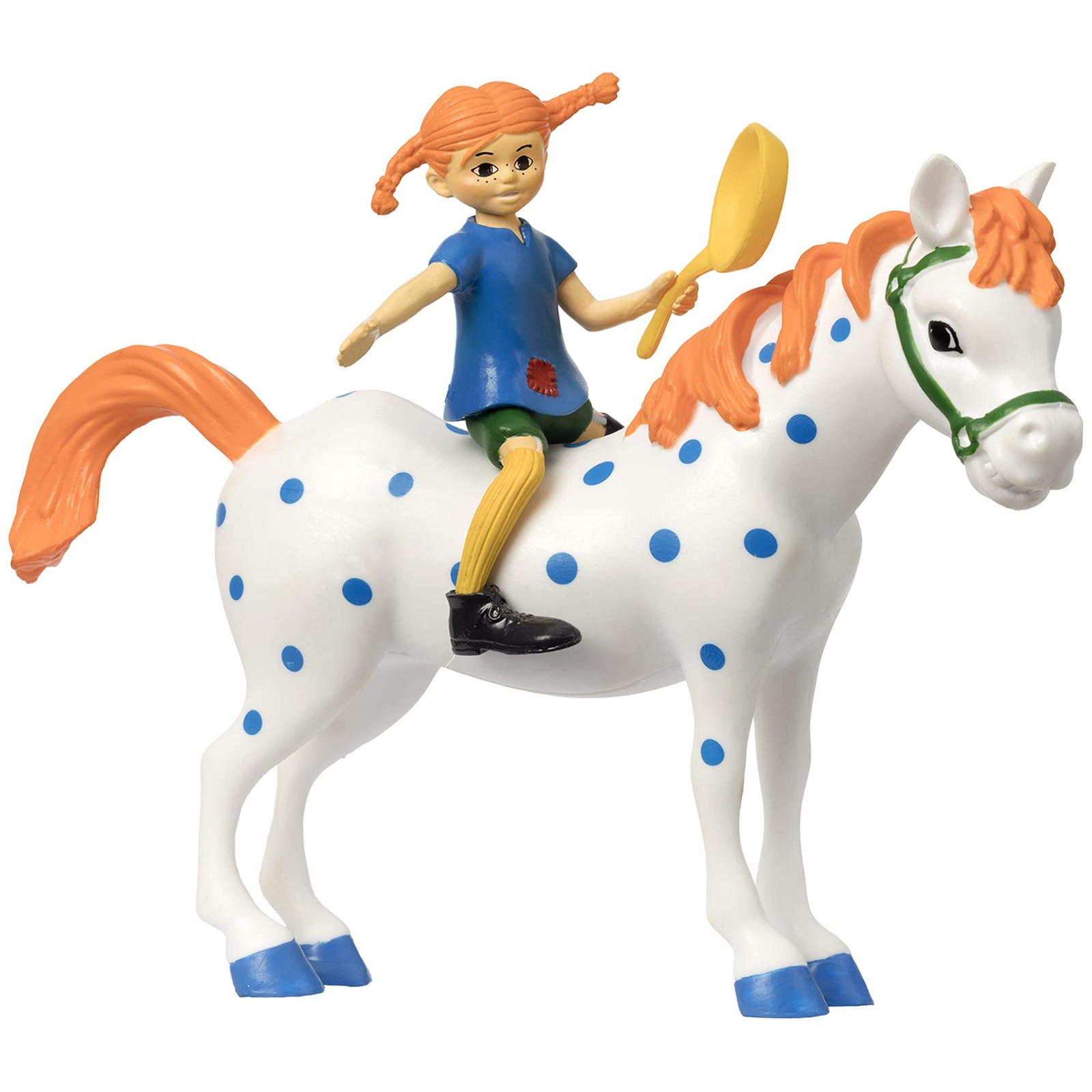 Pippi Langstrumpf Mini Puppenhaus Figuren–Kunststoff Puppenhaus Zubehör–Pippi Fi