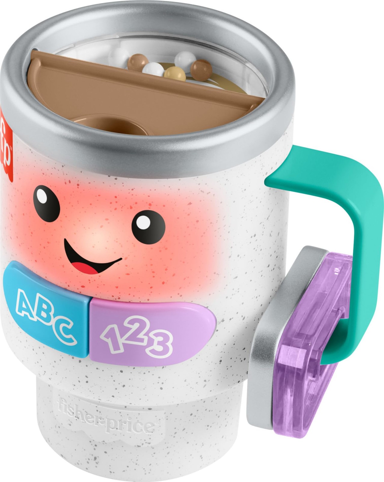Fisher-Price Laugh & Learn Baby & Toddler Toy Wake Up & Learn Coffee Mug with Li