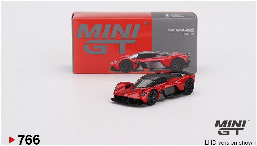 Mini GT MGT00766LHD Aston Martin Valkyrie Hyper Red Die Cast 1/64