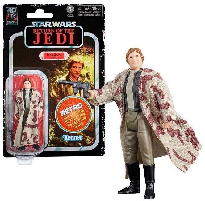 HASBRO KENNER RETRO COLLECTION STAR WARS RETURN OF THE JEDI HAN SOLO 10CM