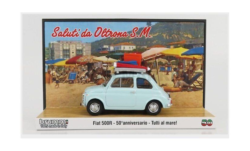 BRUMM PROM S22/09 FIAT - 500R 1972 - TUTTI AL MARE - SALUTI DA OLTRONA S.M. - 50
