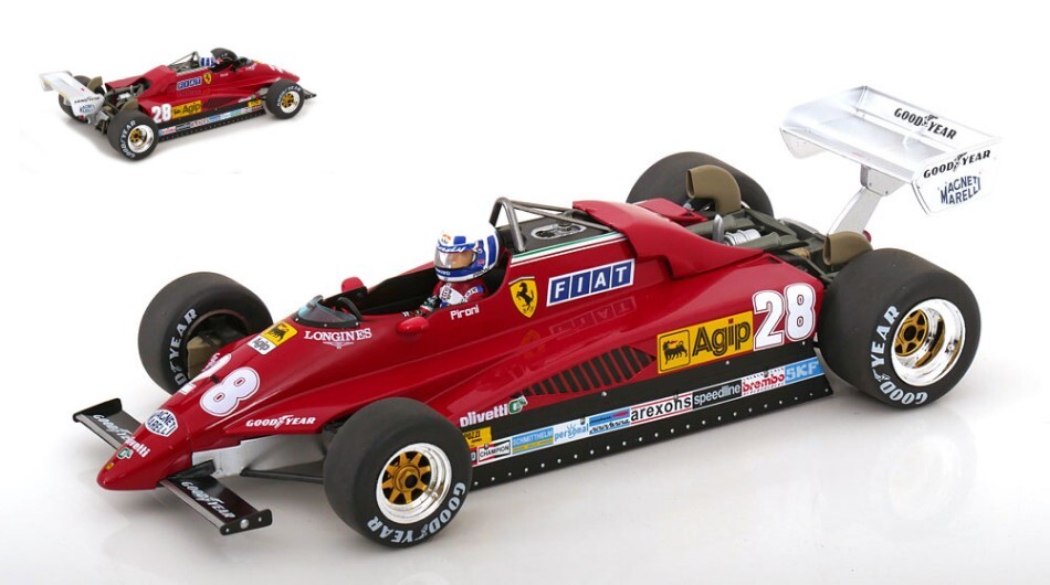 FERRARI 126C2 N.28 2nd GP MONACO 1982 D.PIRONI 1:18
